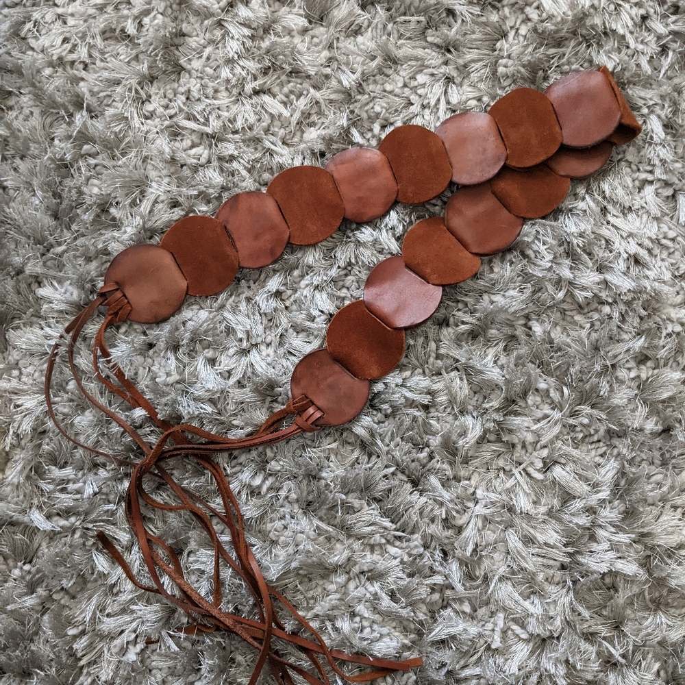 Vintage Boho Leather & Suede Belt